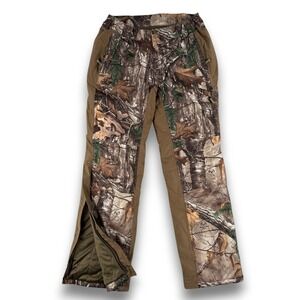 Cabela's Hunting Pants Womens M Brown Realtree Xtra Camo Insulated Zipped Leg